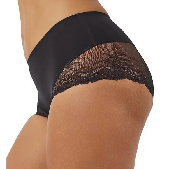 SPANX Set of 2 Undie-Tectable Lace Hi-Hipster Smooth Panties Black Small NWT - Picture 2 of 7